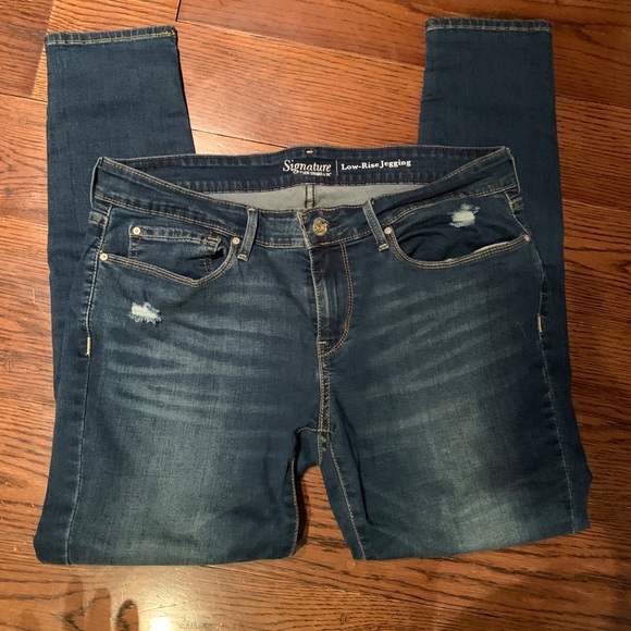 levi signature low rise jeggings black